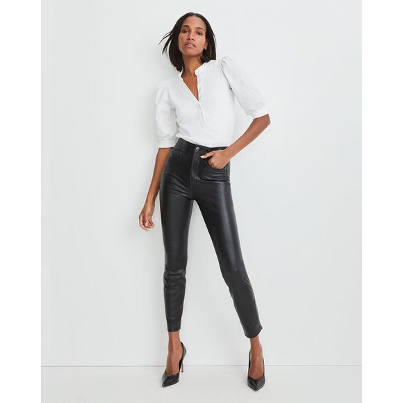 NWT VERONICA BEARD MAERA SKINNY JEAN High-Rise Stretch Vegan Leather SZ 32 $298 - Picture 3 of 12
